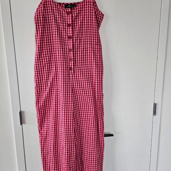 Lazy Oaf Pink Plaid Jumpsuit UK 14 - Picture 12 of 12